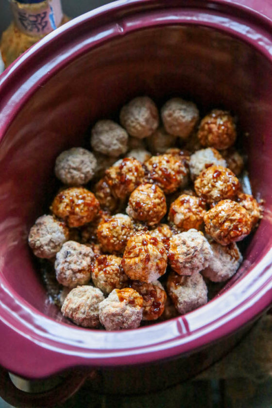 Easy Slow Cooker Teriyaki Meatballs - Only three ingredients for oh-so-good meatballs! - www.countrycleaver.com