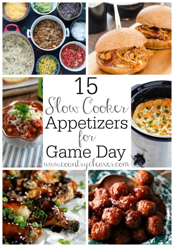 15 Slow Cooker Appetizers for Game Day- www.countrycleaver.com