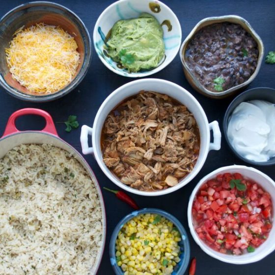 Beer Braised Carnitas Burrito Bowl + 15 More Slow Cooker Appetizers for Game Day- www.countrycleaver.com
