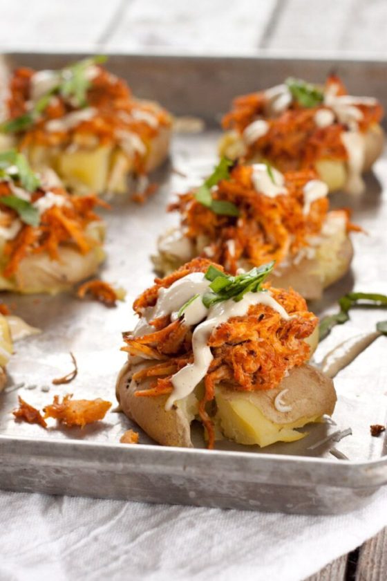 Buffalo Chicken Smashers + 15 More Slow Cooker Appetizers for Game Day- www.countrycleaver.com