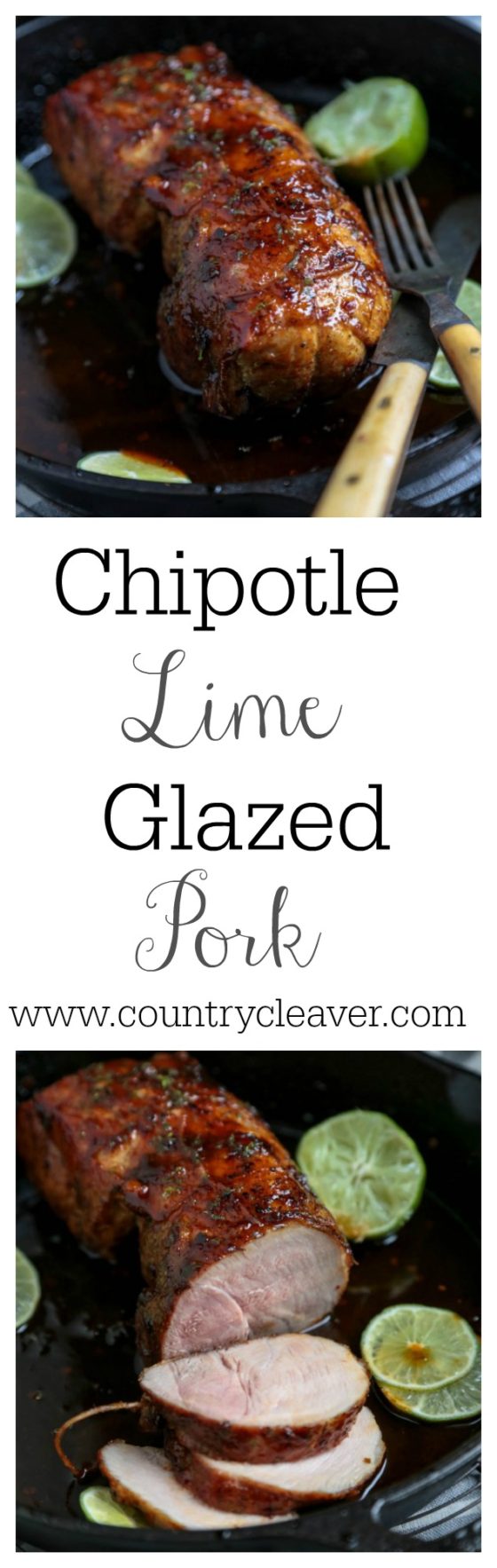 Chipotle Lime Glazed Pork--www.countrycleaver.com