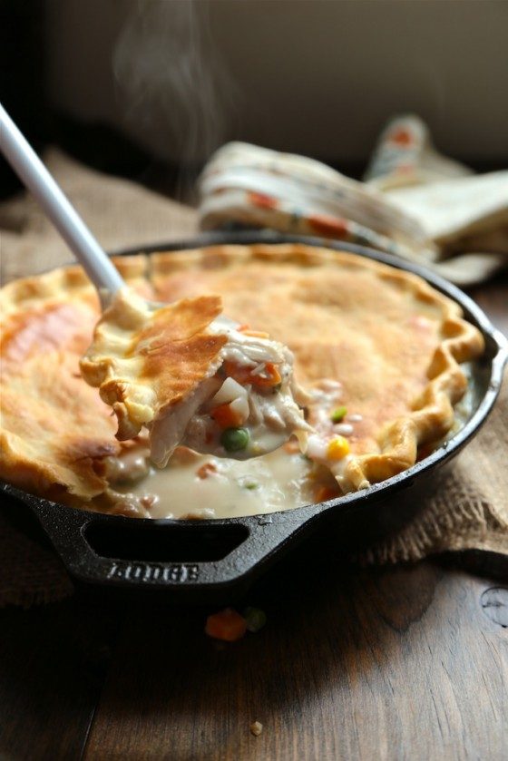 30 Minute Skillet Chicken Pot Pie-- www.countrycleaver.com