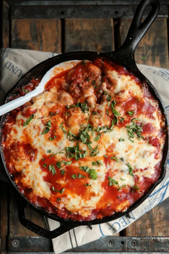 Easy sausage and cheese baked gnocchi