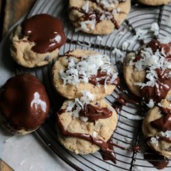 Chocolate Chip Coconut Peanut Butter Cookies - The holy trinity and the most INSANE peanut butter cookie EVER!! - www.countrycleaver.com