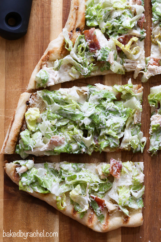 Gilled Chicken Caesar Pizza--www.countrycleaver.com