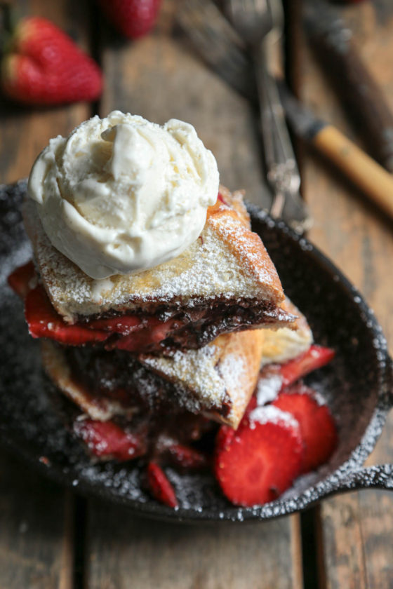 Nutella Strawberry Panini - www.countrycleaver.com With ICE CREAM OF COURSE!! 