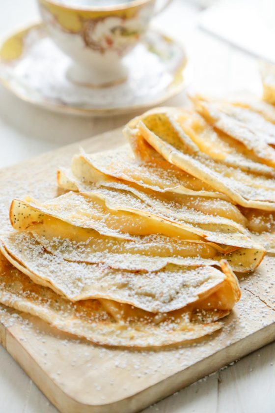 Lemon Poppyseed Crepes with Lemon Curd - And NO Fancy Pans Required! - www.countrycleaver.com