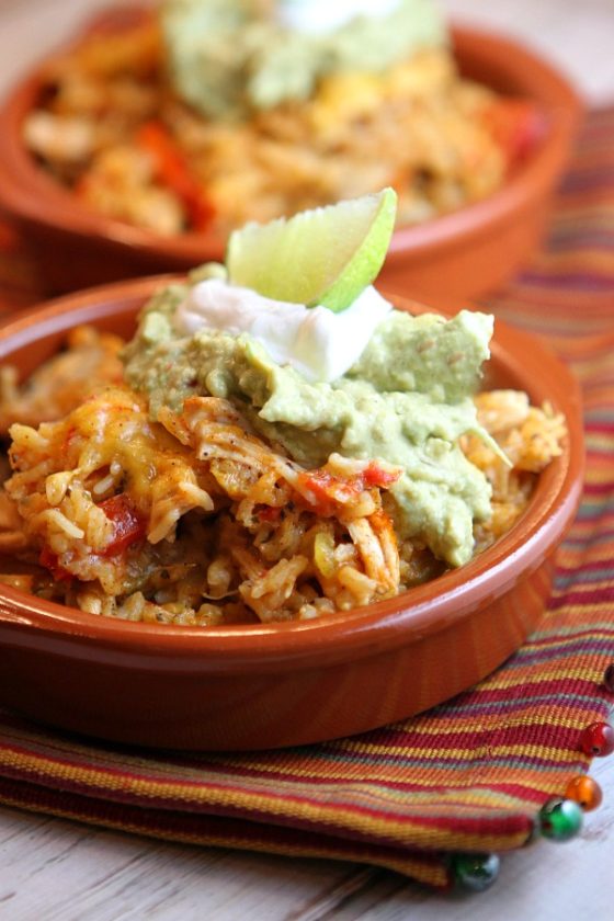 Tex Mex Chicken and Rice Casserole--www.countrycleaver.com