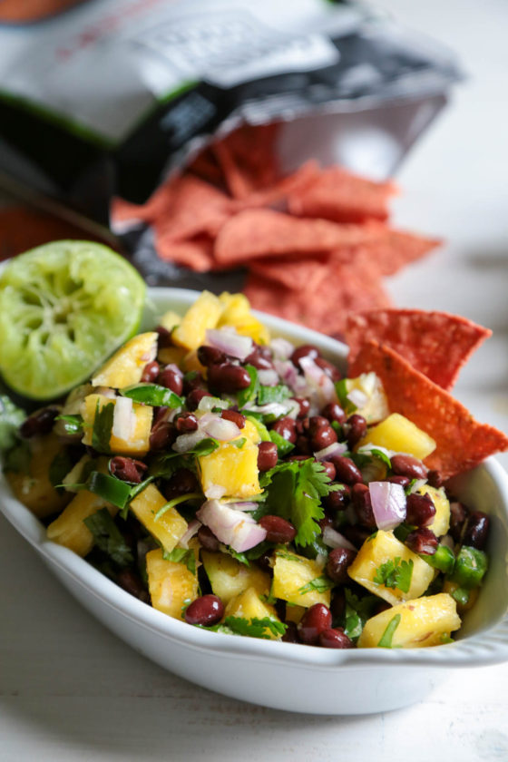 Pineapple Black Bean Salsa - So good as a salsa or just on grilled chicken! 