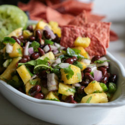 Pineapple Black Bean Salsa - So good as a salsa or just on grilled chicken!