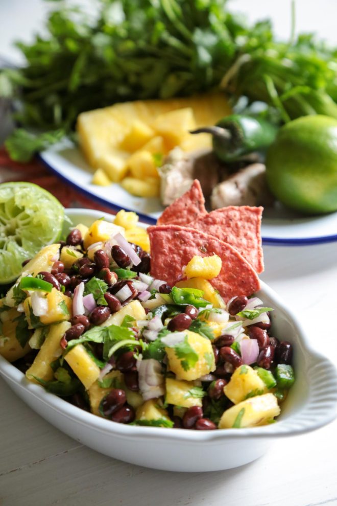Pineapple Black Bean Salsa - So good as a salsa or just on grilled chicken!