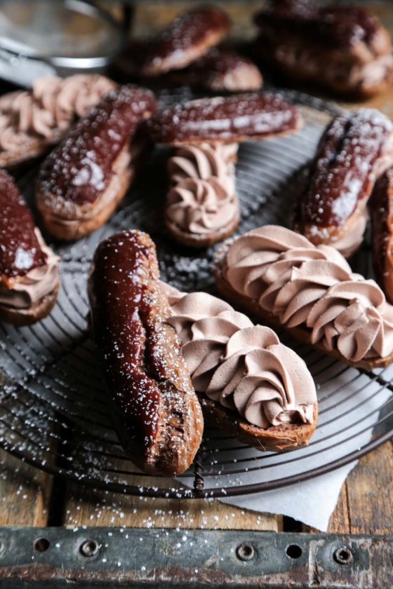 Triple Chocolate Eclairs - The perfect chocolate fix, and a recipe that is easy to make at home!!