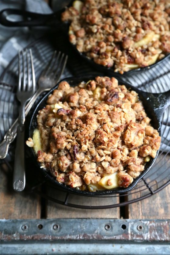 Skillet Rum Raisin Apple Crumble and 25 Other Insanely Delicious Cast Iron Desserts