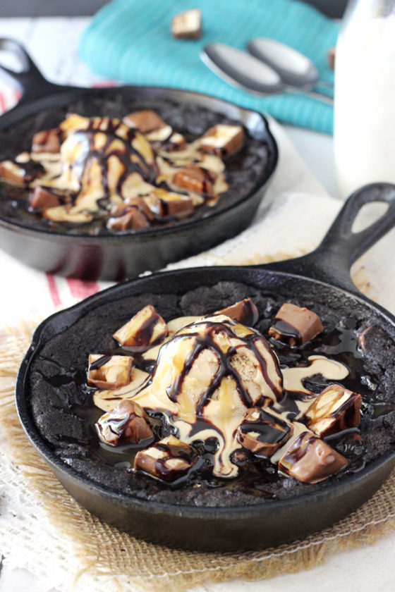 Snickers Chocolate Chip Skillet Cookie and 25 Other Insanely Delicious Cast Iron Desserts