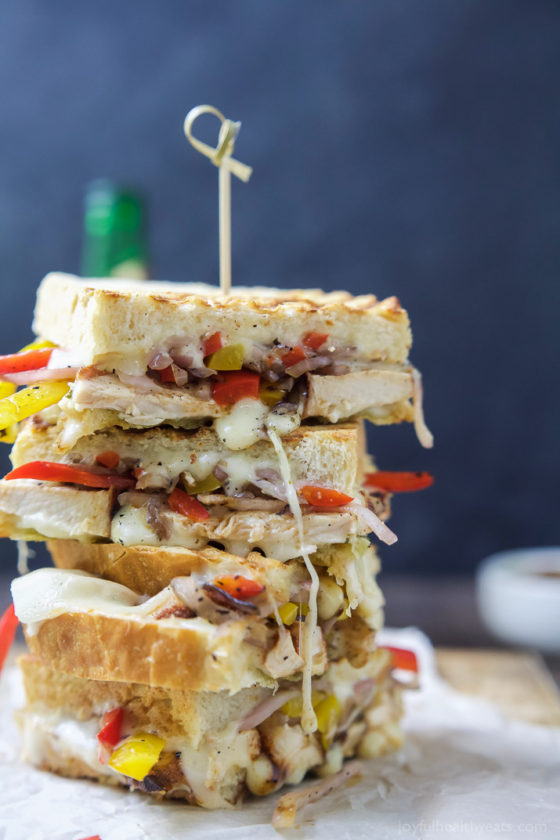 Cheesy Chicken Fajita Panini and 25 Reasons Grilled Cheese is the best Sandwhich Ever