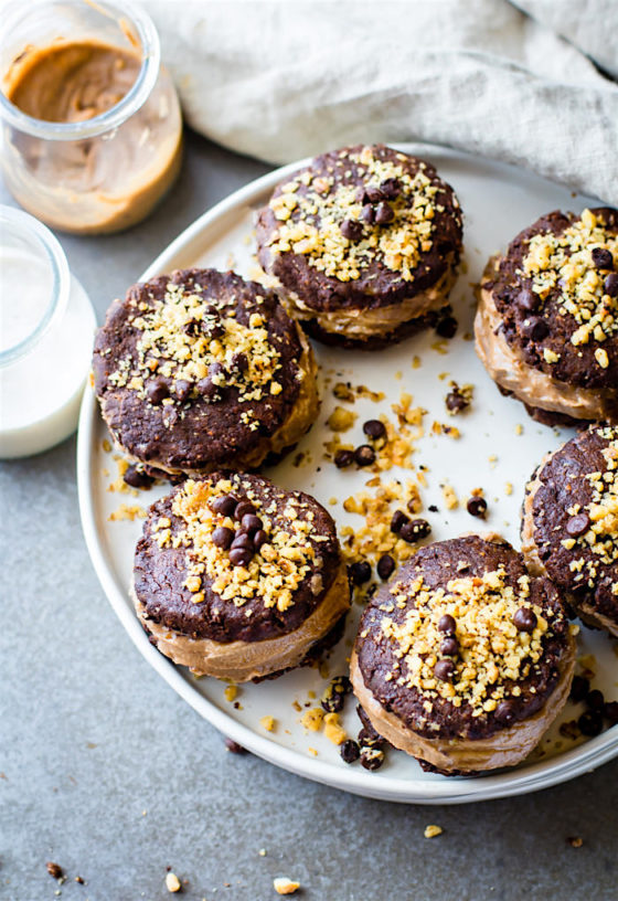 Flourless Double Chocolate Nut Cookie Sandwiches and 25 other Beautiful Bite Sized Desserts