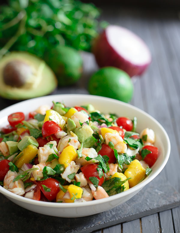 Shrimp-avocado-mango-lime-salad-1FIFTY Whole30 Compliant Recipes for Your New Year!