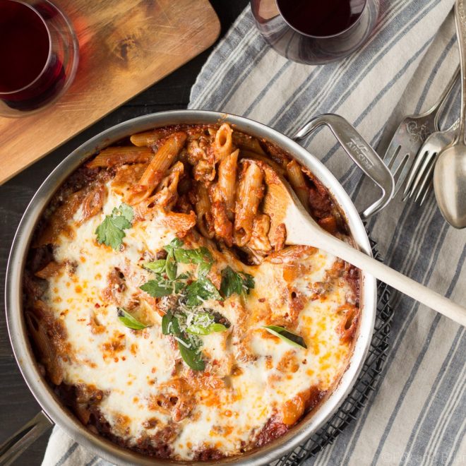 Fox and Briar-One-Pot-Pasta-Bake-with-Sausage-and-Wine-50 One Skillet Dinners