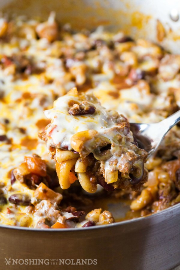 Noshing with the Nolands-Easy-Chili-Mac-Skillet-Dinner-50 One Skillet Dinners