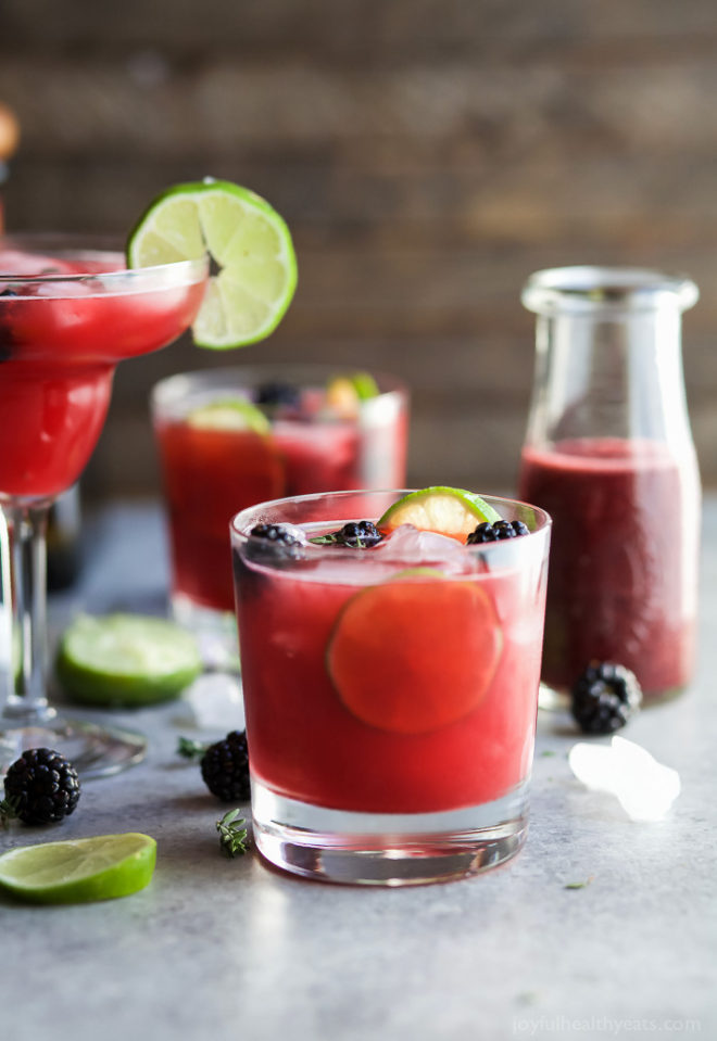 Thyme-Blackberry-Margaritas-Joyfulhealthyeats-25 Margaritas You Need in Your Life