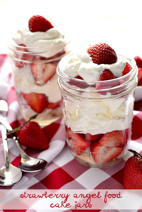 Strawberry Angel Food Cake in a Jar + 25 More EPIC desserts in Jars