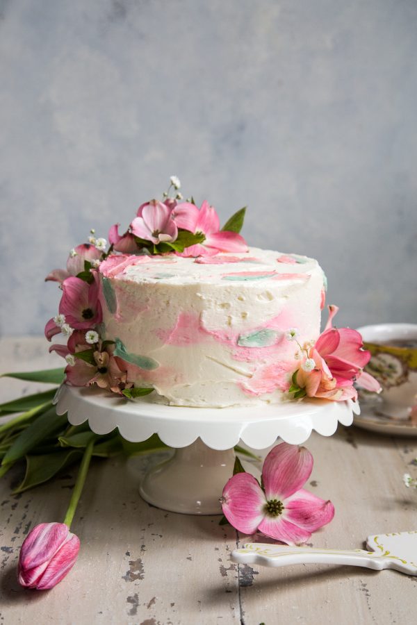 Lemon Elderflower Cake - Lemon Cake with Elderflower Buttercream Frosting - Harry and Meghan Markle Wedding Cake