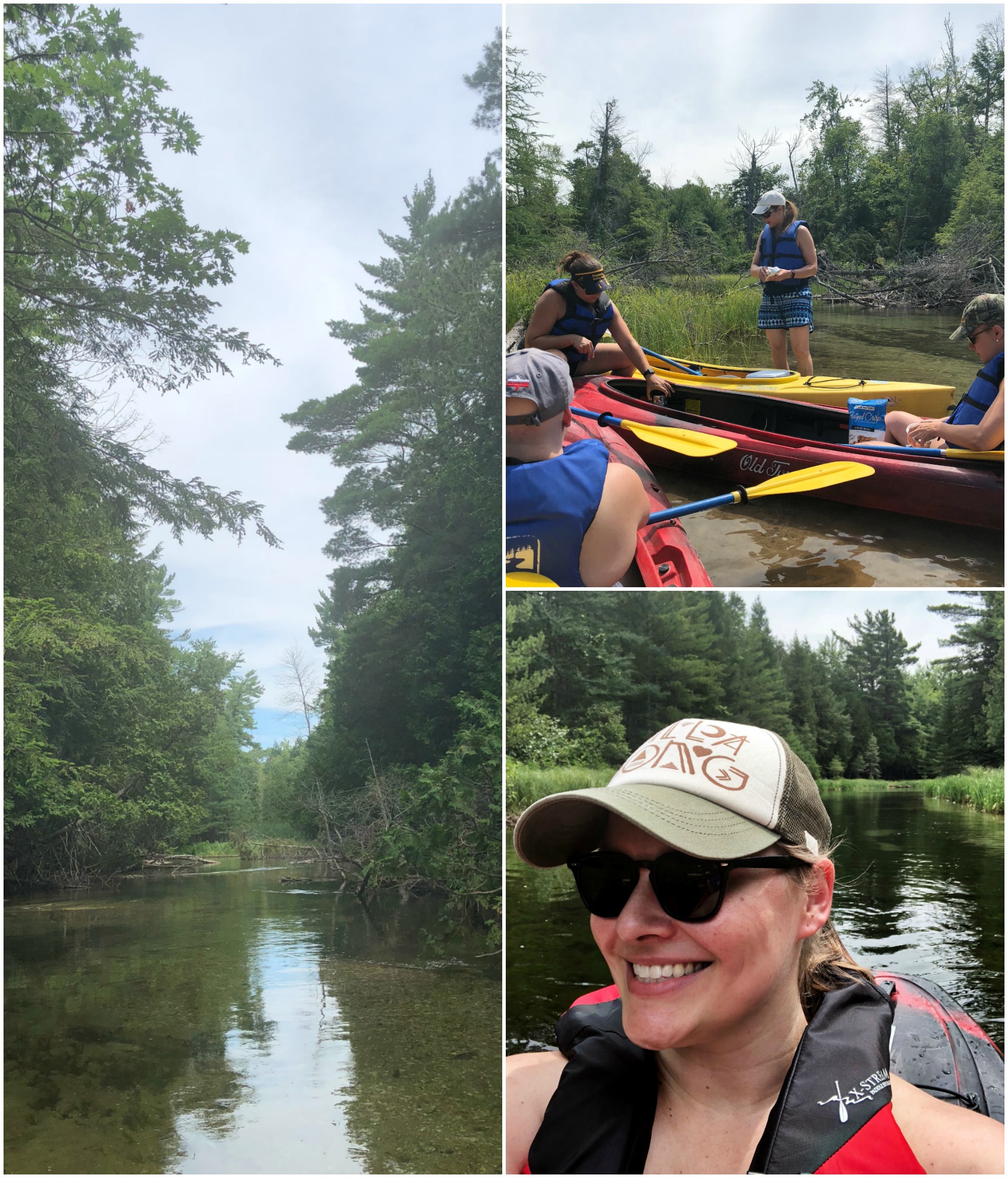 Crystal river, selfie and kayaks
