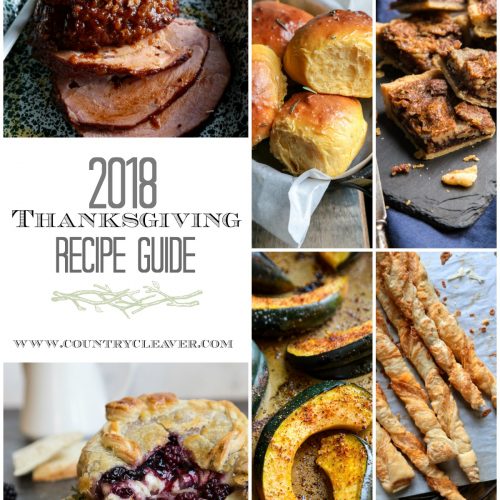 2018 Thanksgiving Recipe Guide - www.countrycleaver.com